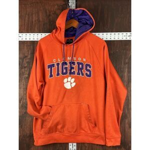 Colosseum Clemson Tigers University Pullover Hoodie Spell Out Medium Logo WORN‎